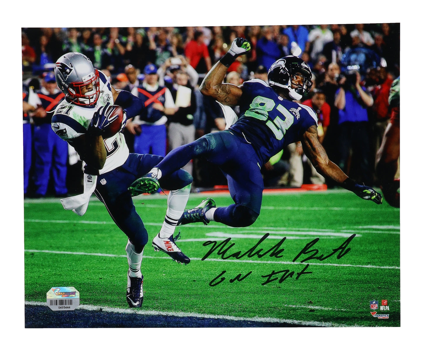 Malcolm Butler Signed Patriots 8x10 Photo Inscribed "GW Int" (Fanatics)