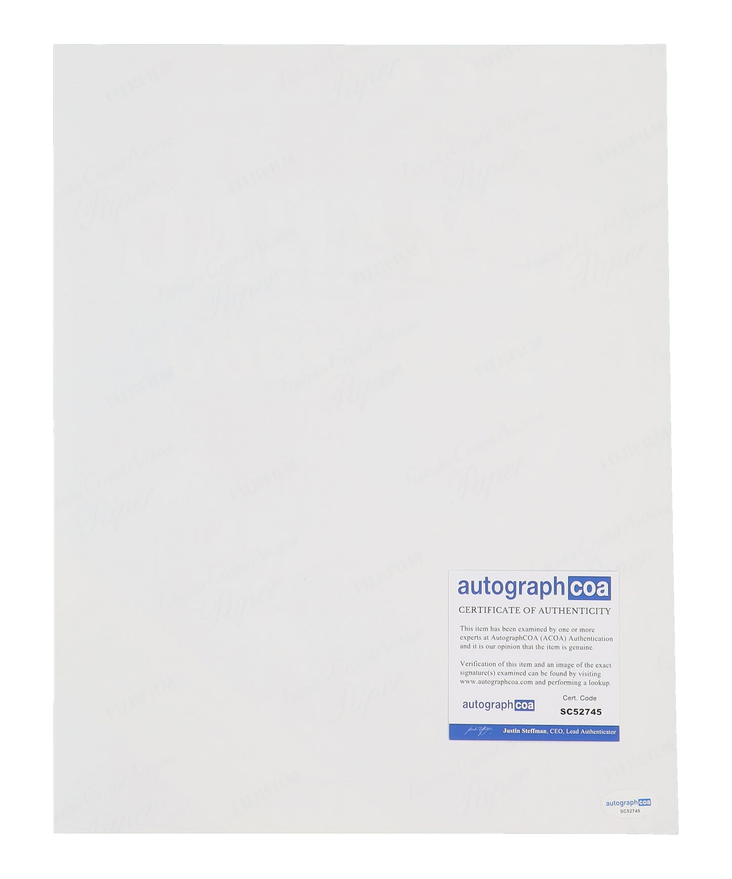 Back to the Future 11x14 photo signed by James Tolkan (Mr. Strickland) Inscribed "Slacker!" Mr. Strickland (ACOA)