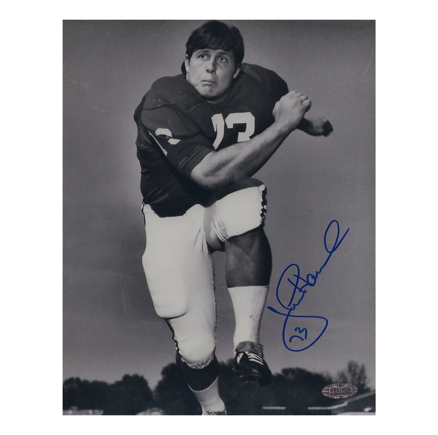 John Hannah Signed Patriots 8x10 Photo (Steiner)