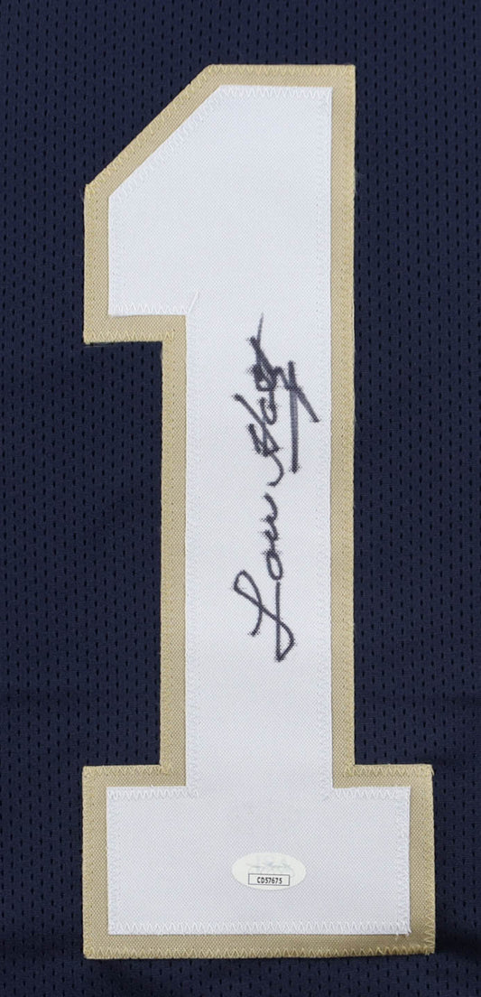 Lou Holtz Signed Notre Dame Jersey (JSA)