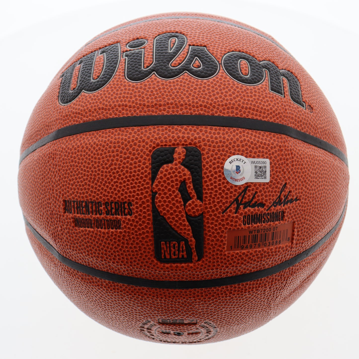Magic Johnson signed NBA Basketball — Beckett authenticated — view 2