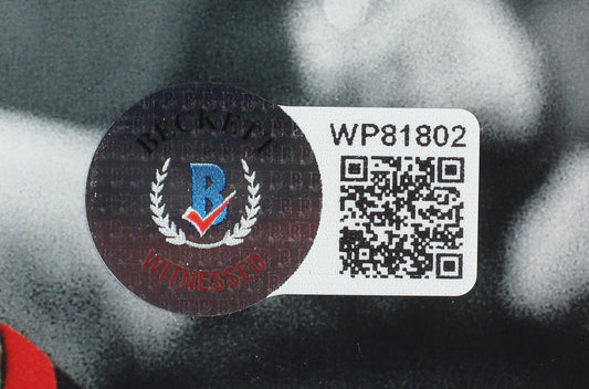 Magic Johnson Signed Lakers 8x10 Photo w/Michael Jordan (Beckett Witnessed)