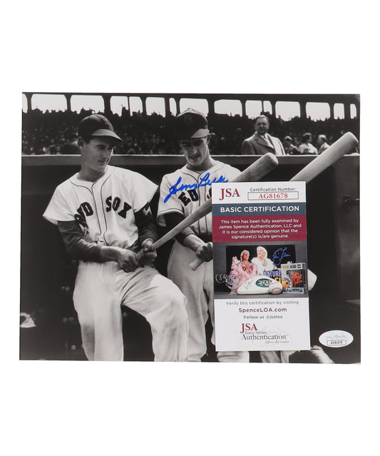 Johnny Pesky Signed Red Sox 8x10 Photo w/Ted Williams (didn't sign) (JSA)