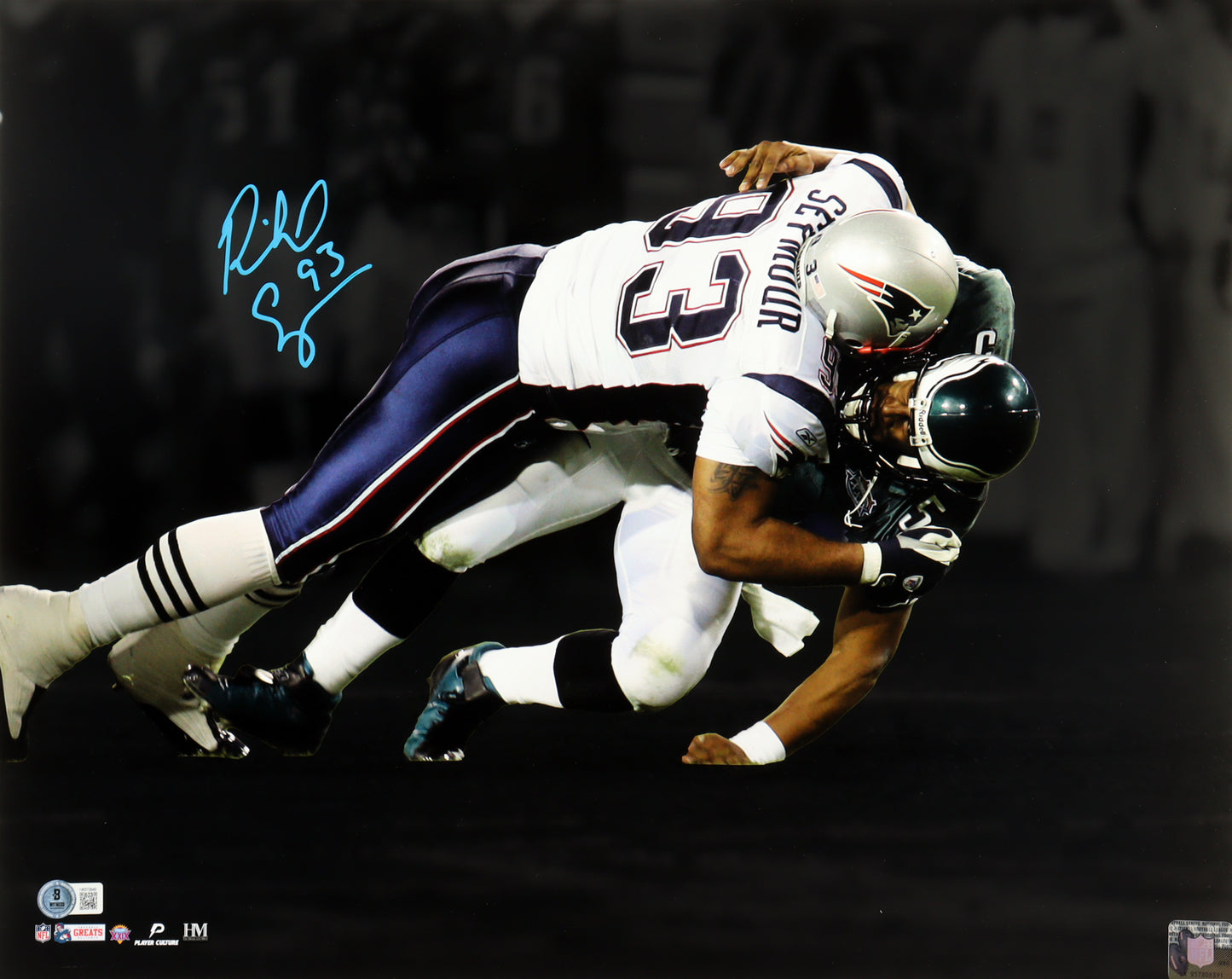 Richard Seymour signed Patriots Photo — Beckett authenticated