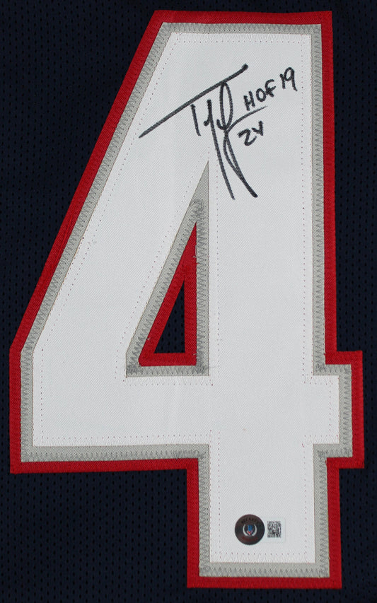 Ty Law Signed Patriots Jersey Inscribed "HOF 19" (Beckett Witnessed)