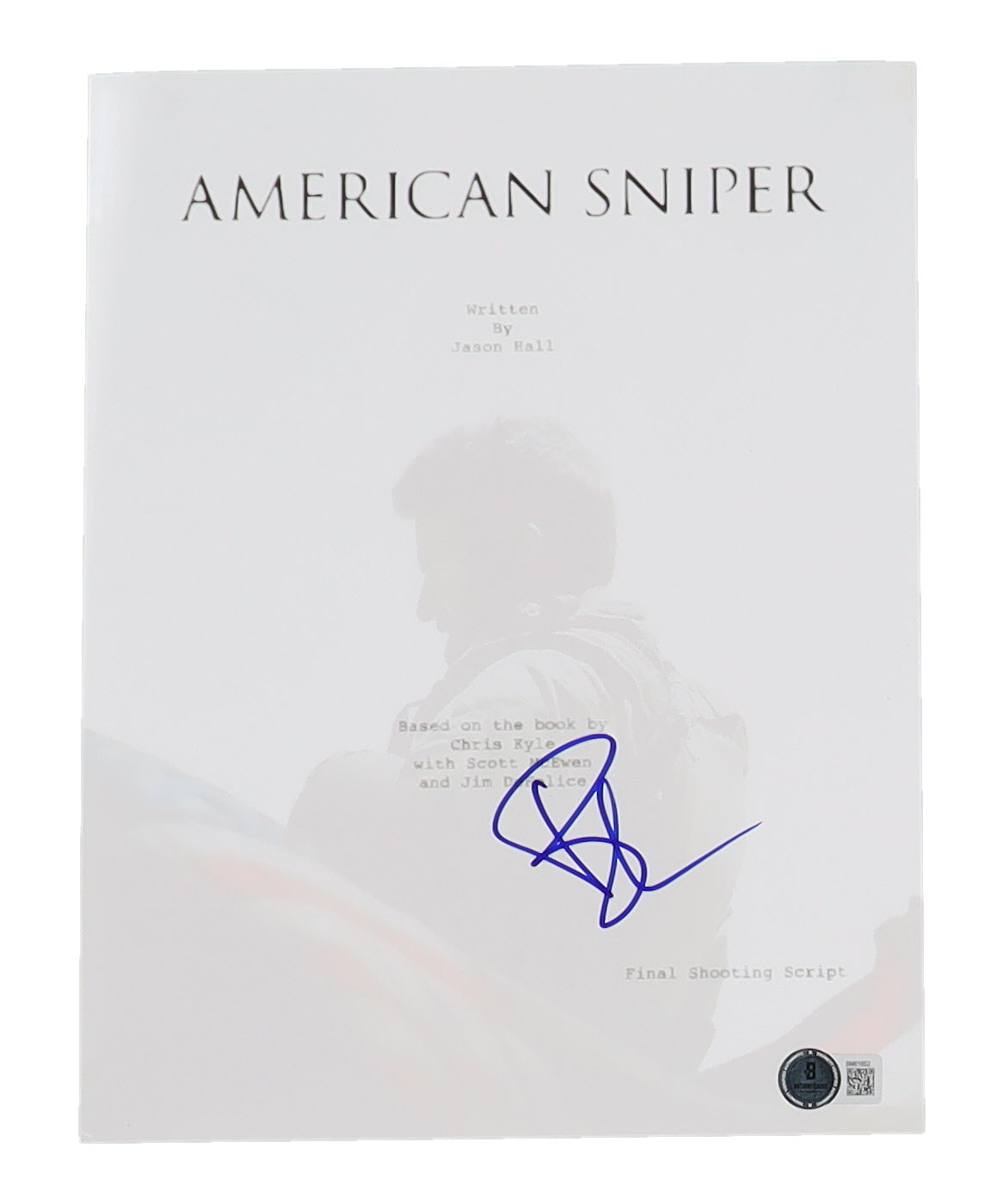 Bradley Cooper signed "American Sniper" Script Cover Page — Beckett authenticated