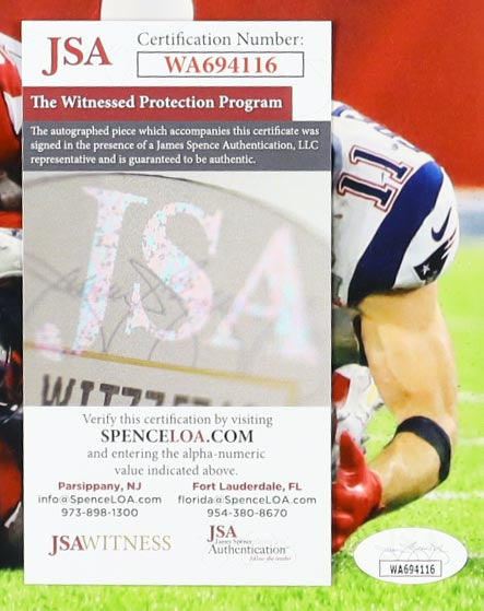 Julian Edelman Signed Patriots 8x10 Photo (JSA Witnessed)