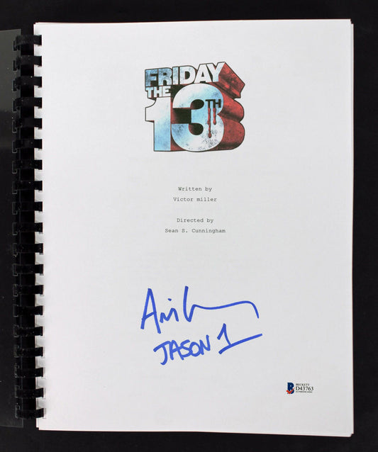 "Friday the 13th" Ari Lehman Signed Movie Script Inscribed "Jason 1" (Beckett)