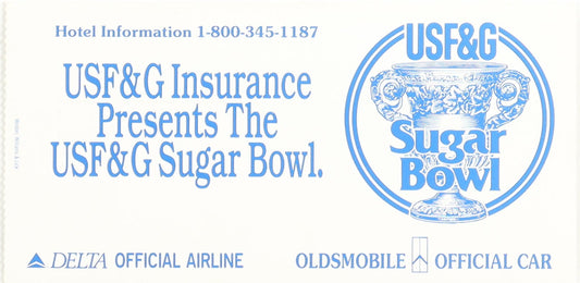 1994 Sugar Bowl Original Game Ticket - Florida Gators 1st 11 win season and 1st Sugar Bowl Win - Steve Spurrier