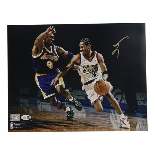 Allen Iverson Signed 76ers 11x14 Photo - Kobe cameo (JSA Witnessed)