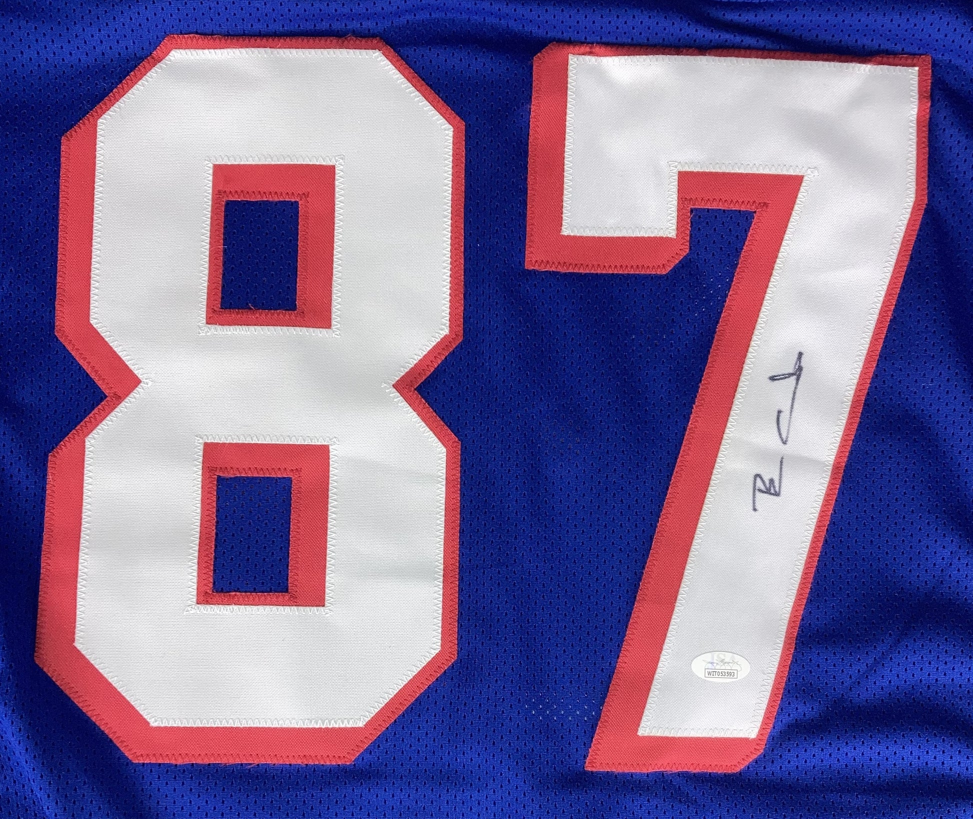 Ben Coates signed Patriots Jersey — JSA authenticated — view 2