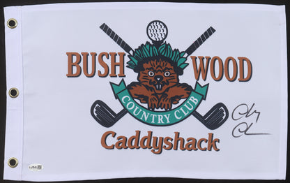 Chevy Chase Signed "Caddyshack" Bushwood Country Club Pin Flag (JSA)