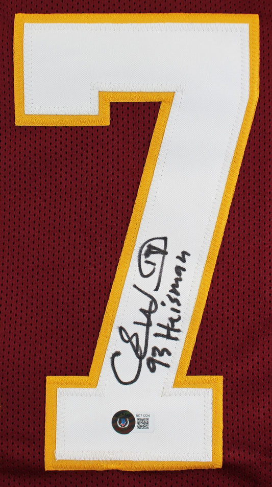 Charlie Ward signed FSU Florida State Jersey — Beckett authenticated — view 2