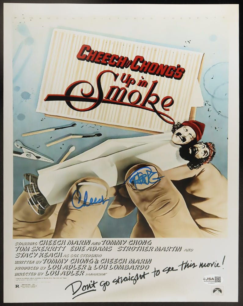 Cheech Marin & Tommy Chong signed "Cheech & Chong's Up in Smoke" Photo — JSA authenticated