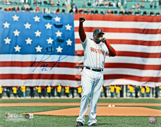 David Ortiz signed Red Sox Boston Marathon Photo — Beckett authenticated