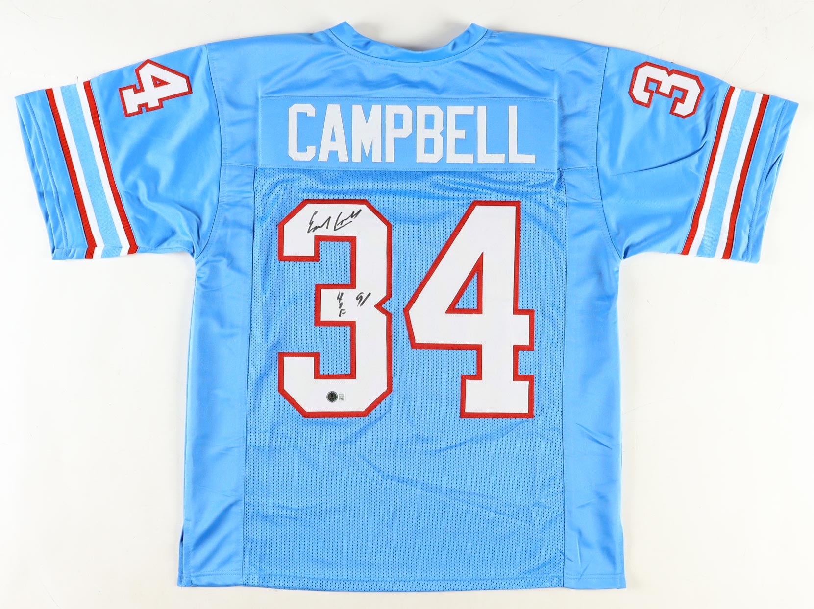 Earl Campbell signed Jersey — Beckett authenticated