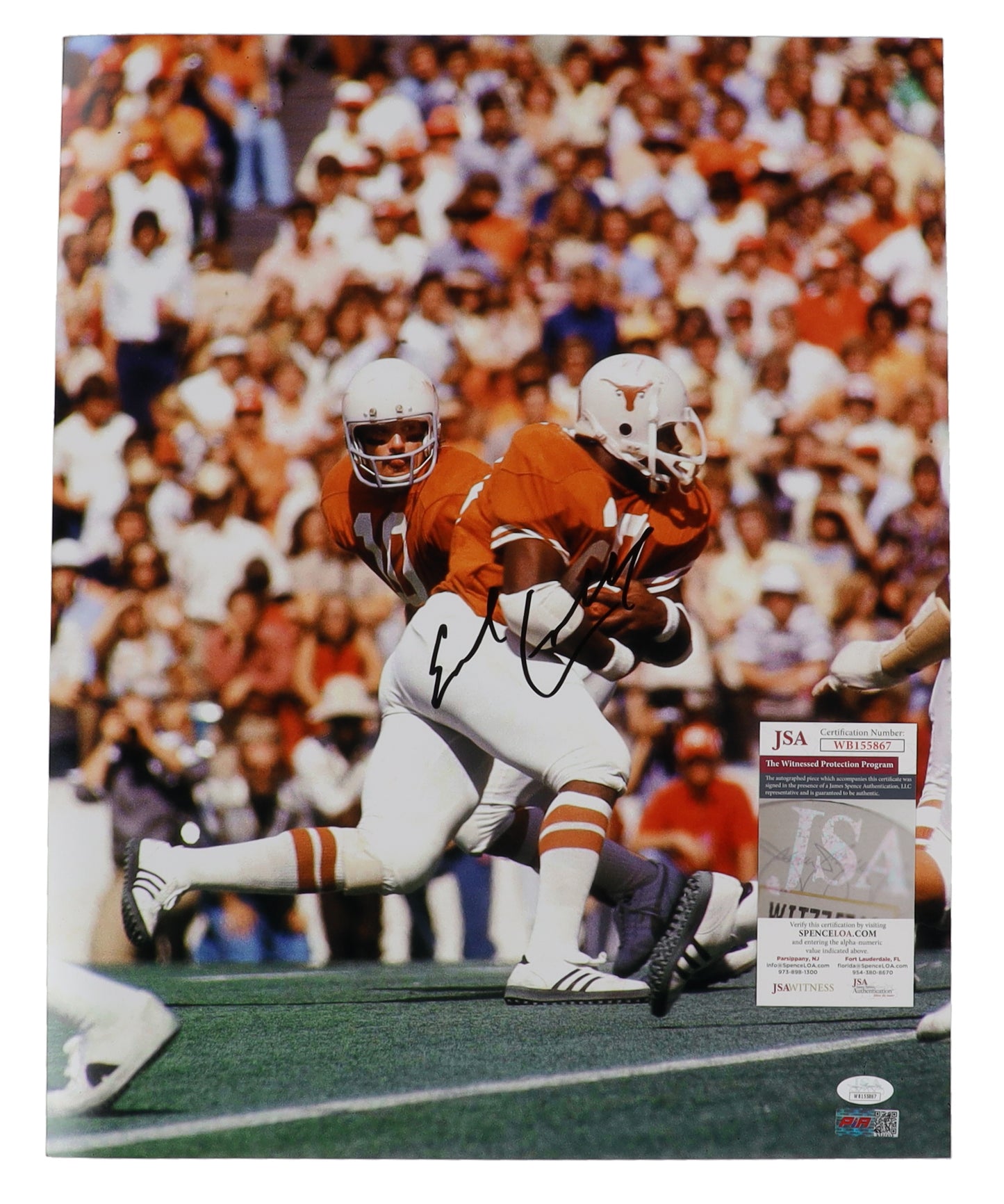 Earl Campbell signed Texas Longhorns Photo — JSA authenticated — view 2