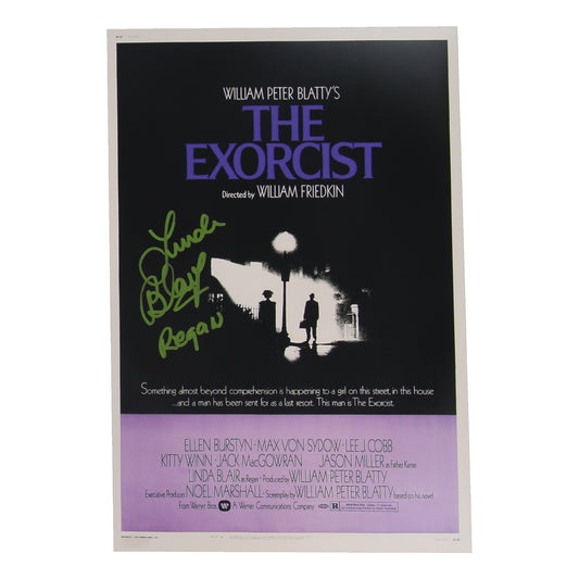 Linda Blair Signed "The Exorcist" 12x18 Poster Inscribed "Regan" (ACOA)