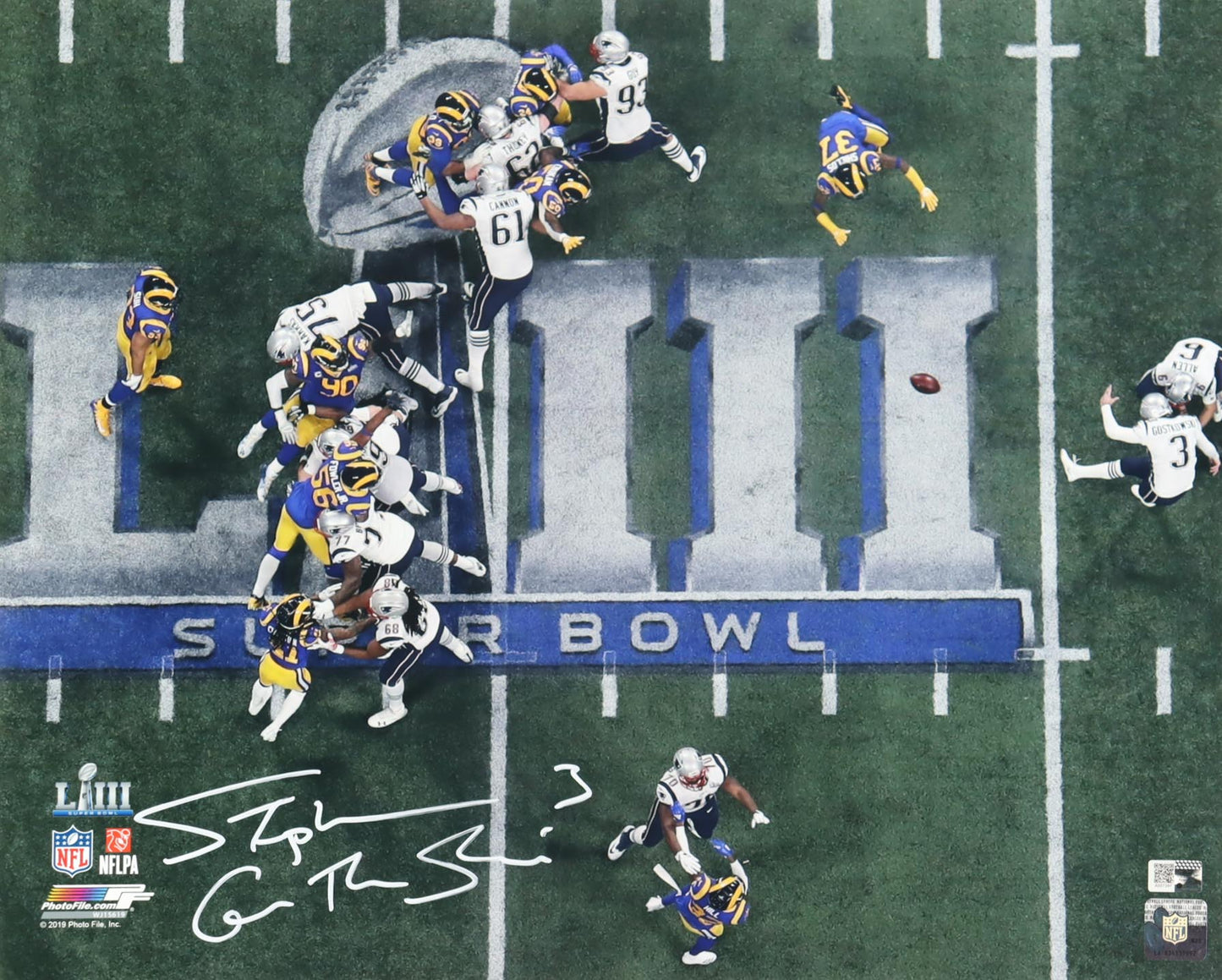 Stephen Gostkowski Signed Patriots Super Bowl 16x20 Photo (New England Picture)