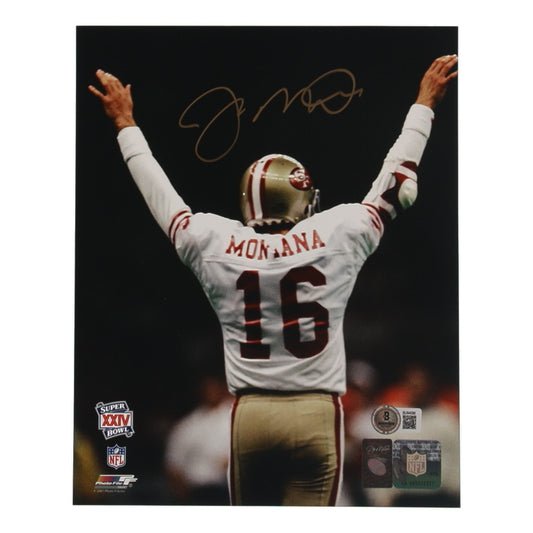 Joe Montana Signed 49ers Super Bowl XXIV 8x10 Photo (Beckett)