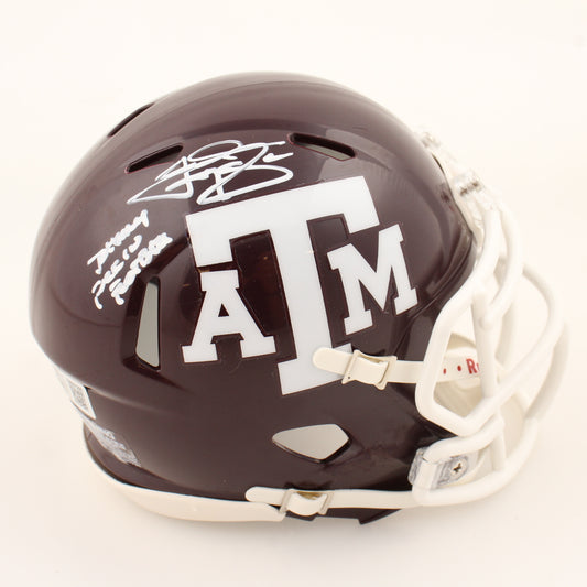 Johnny Manziel Signed Texas A&M Aggies Speed Mini Helmet Inscribed "Johnny F**king Football" (Beckett Witnessed)