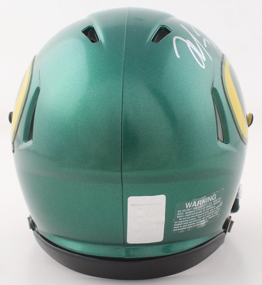 Marcus Mariota signed Oregon Ducks Speed Mini Helmet — view 2