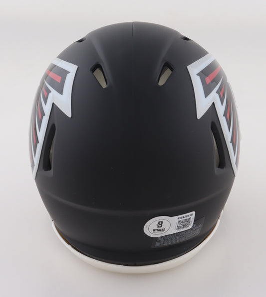 Michael Vick signed Falcons Speed Mini Helmet — Beckett authenticated — view 2