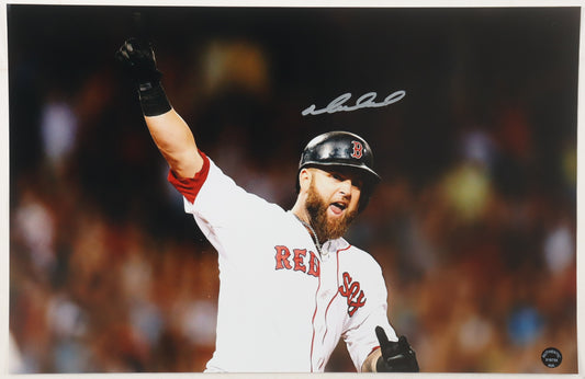 Mike Napoli Signed 11x17 Red Sox Photo (Authentic Ink)