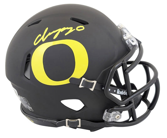 Christian Gonzalez signed Oregon Ducks Speed Mini Helmet — Beckett authenticated