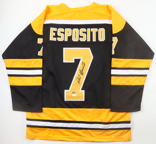 Phil Esposito signed Boston Bruins Jersey — JSA authenticated