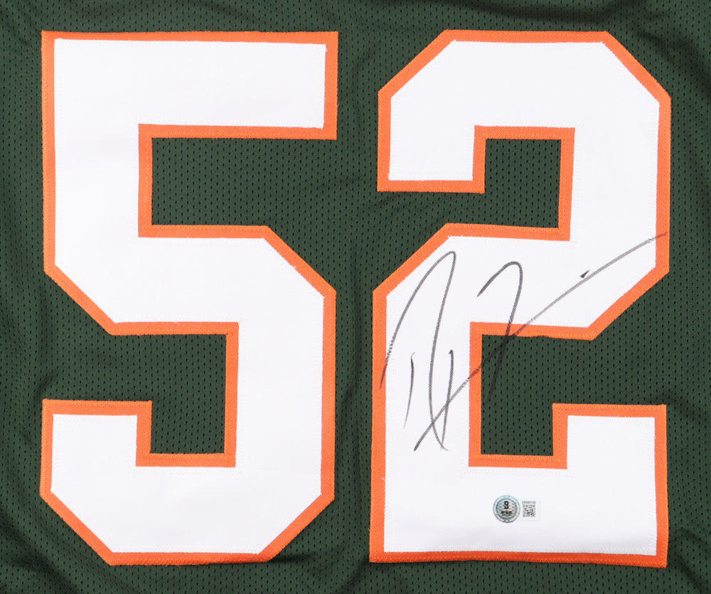 Ray Lewis Signed Miami Hurricanes Jersey (Beckett)