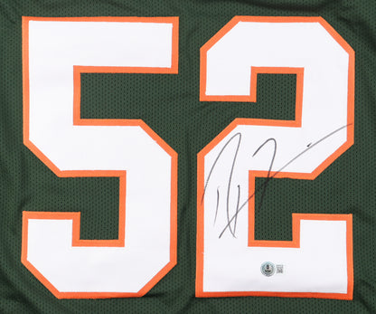 Ray Lewis Signed Miami Hurricanes Jersey (Beckett)
