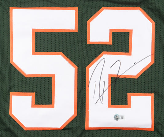 Ray Lewis Signed Miami Hurricanes Jersey (Beckett)