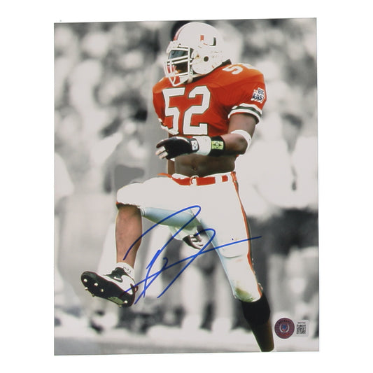Ray Lewis signed Miami Hurricanes Photo — Beckett authenticated