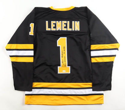 Reggie Lemelin signed Boston Bruins Jersey & "89 All Star" — JSA authenticated