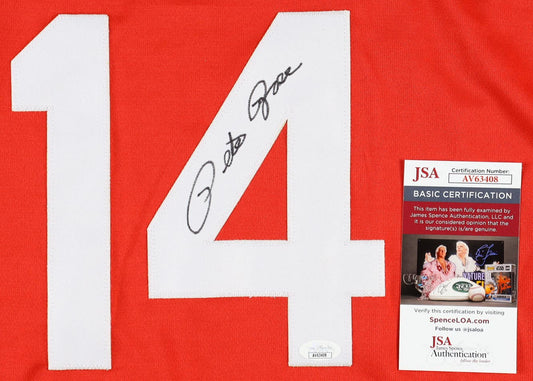 Pete Rose Signed Cincinnati Reds Custom Jersey (JSA)