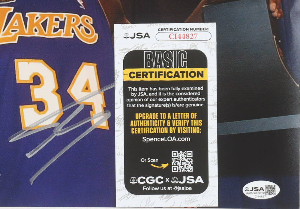Shaquille O'Neal signed Lakers Photo — JSA authenticated — view 2