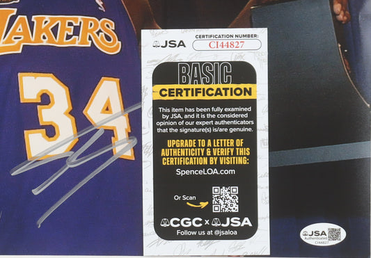 Shaquille O'Neal Signed Lakers 11x14 Photo (JSA COA)