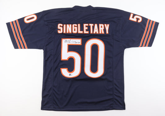 Mike Singletary Signed Chicago Bears Jersey Inscribed "HOF 98" (Beckett Witnessed)