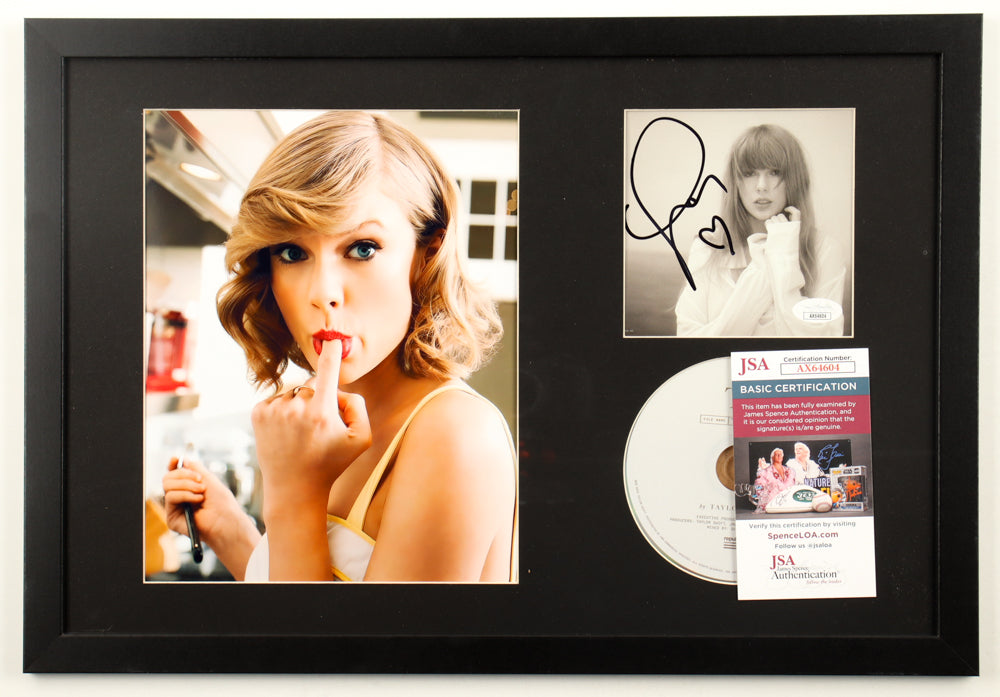 Taylor Swift signed "The Tortured Poets Department" Custom Matted CD Insert Display (JSA) Black Black — JSA authenticated …