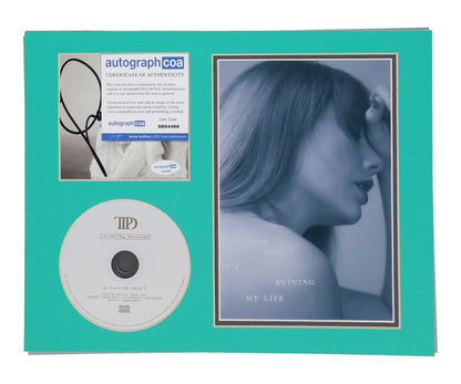 Taylor Swift signed Custom Framed "The Tortured Poets Department" CD Album Insert Display w/Disc — JSA authenticated — view 2