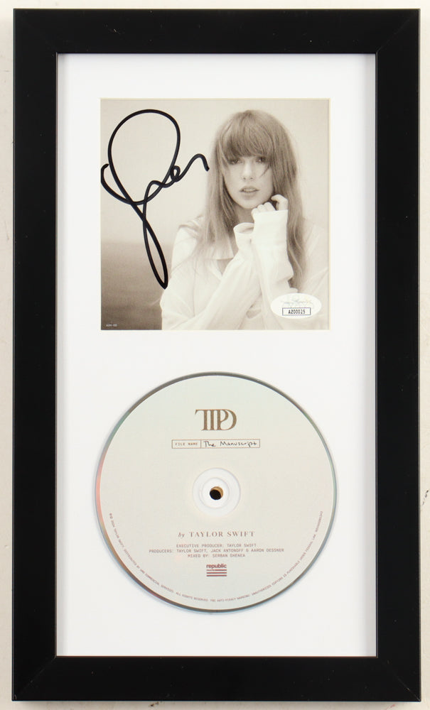 Taylor Swift Signed Custom Framed "The Tortured Poets Department" CD Album Insert Display With Disc (JSA)