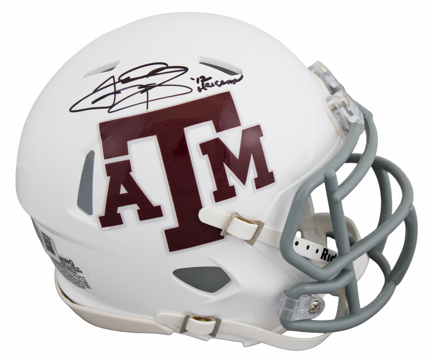 Johnny Manziel signed Texas A&M Aggies Speed Mini Helmet Inscribed '12 Heisman — Beckett authenticated