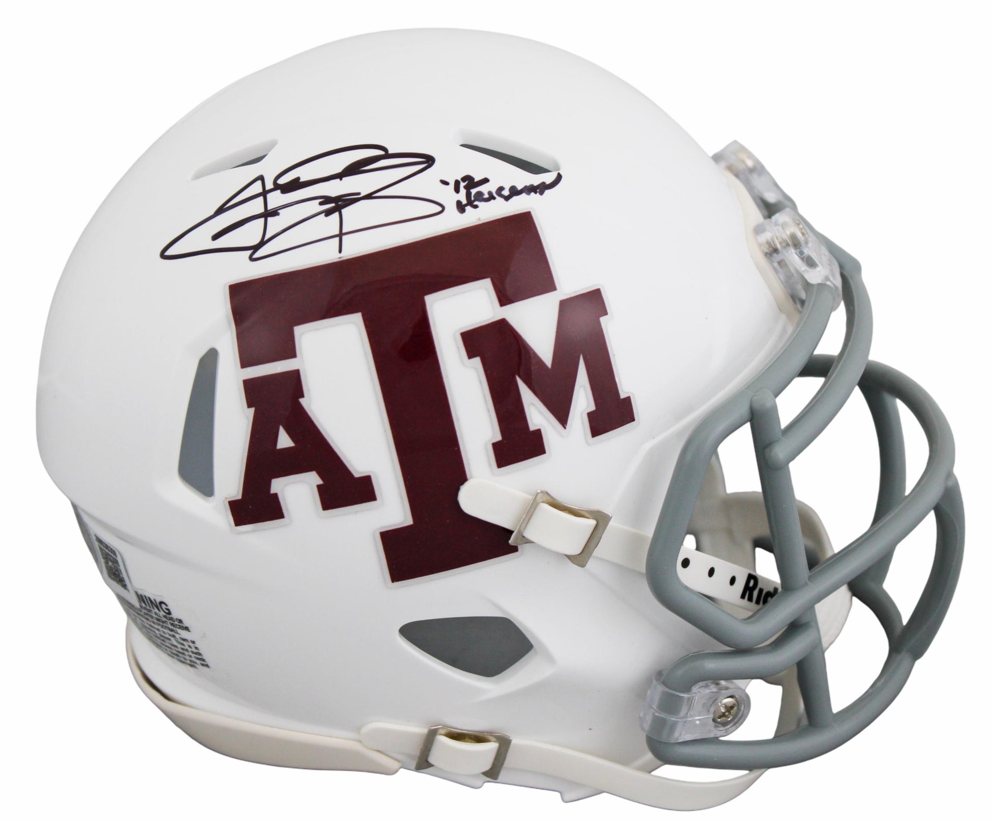 Johnny Manziel signed Texas A&M Aggies Speed Mini Helmet Inscribed '12 Heisman — Beckett authenticated
