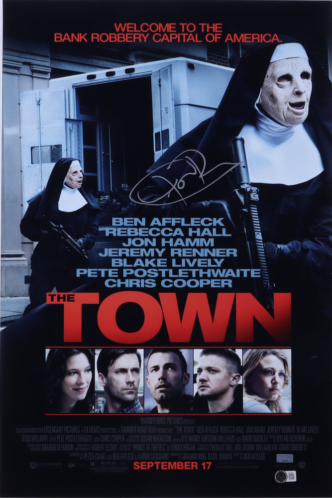 Jeremy Renner/James "Jem" Coughlin signed "The Town" — Beckett authenticated