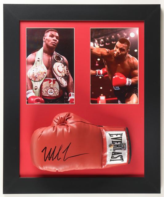 Mike Tyson signed Custom Framed Everlast Boxing Glove Display — Beckett authenticated