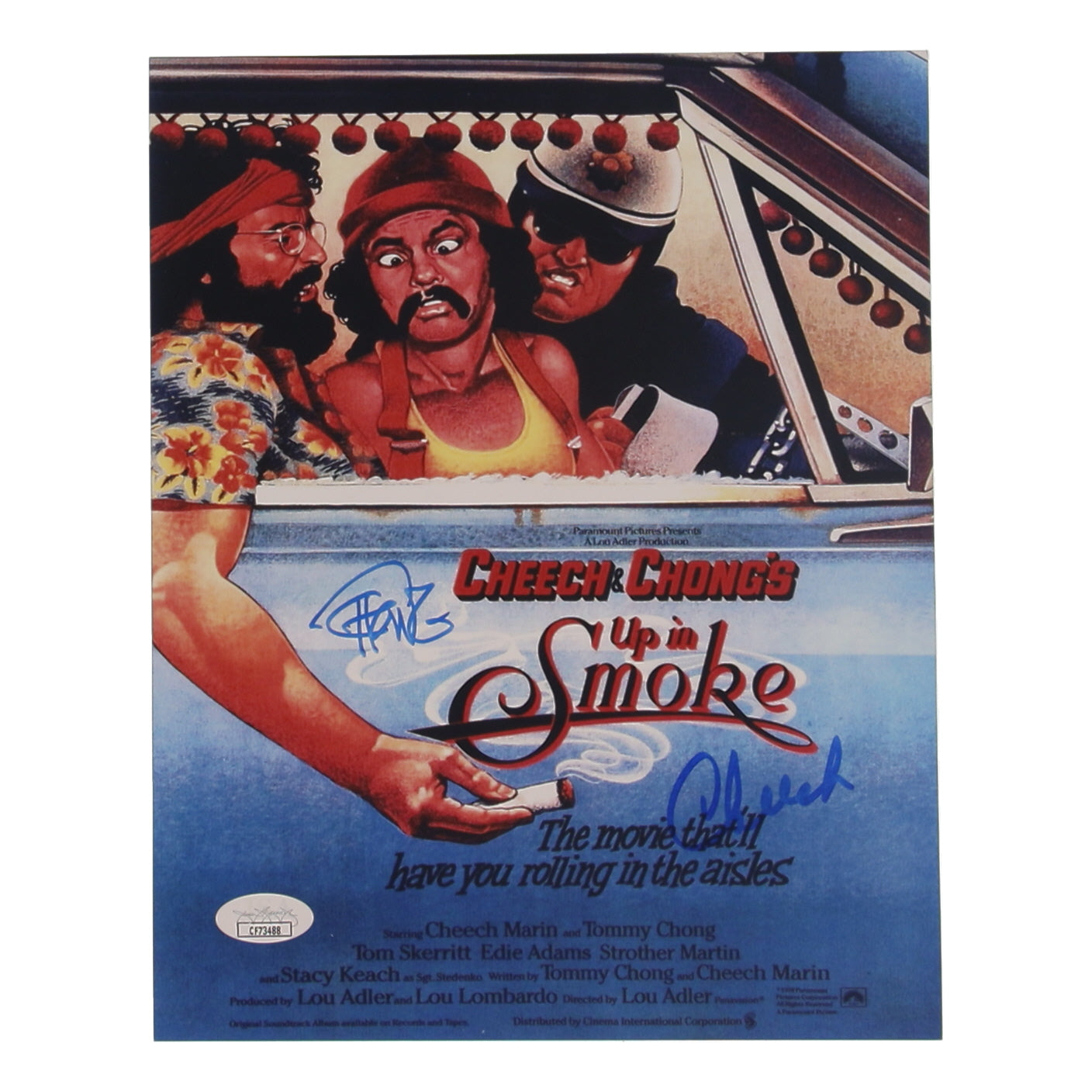 Cheech Marin & Tommy Chong signed "Cheech & Chong's Up in Smoke" Photo — JSA authenticated