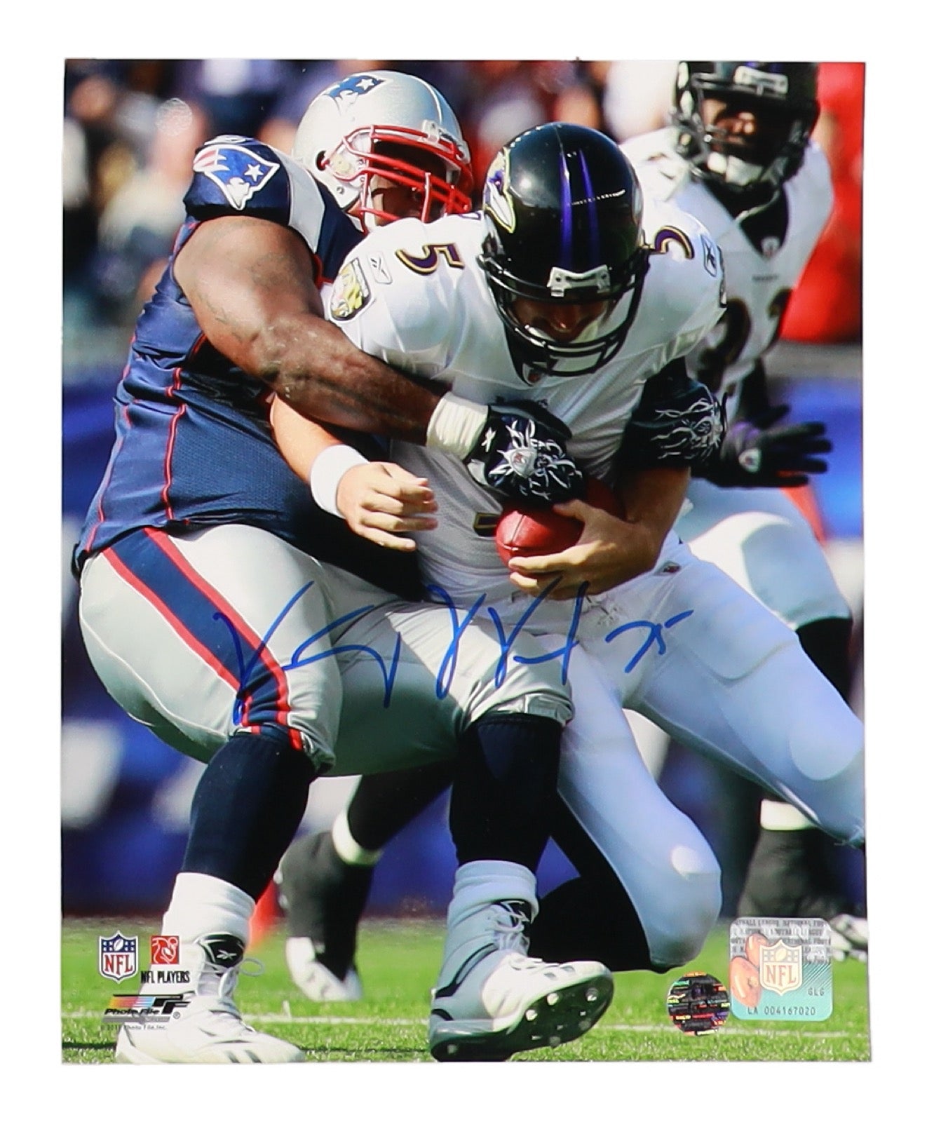 Vince Wilfork signed Patriots — Patriots authenticated