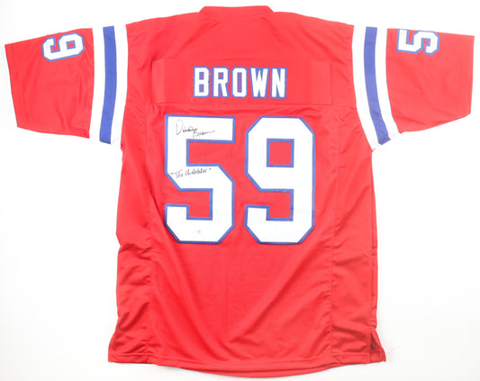 Vincent Brown signed Patriots Jersey The Undertaker'" — JSA authenticated