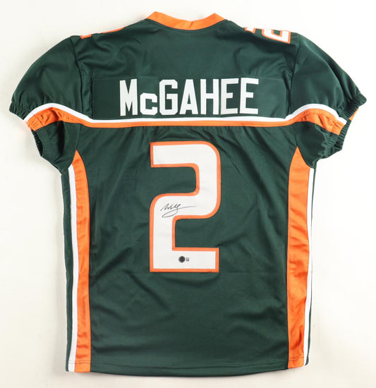 Willis McGahee Signed Miami Hurricanes Jersey (Beckett Witnessed)
